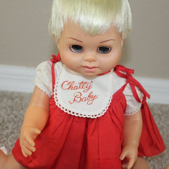 Chatty Cathy Baby Doll Clothes Clothing Dress Lot Vintage 1960's MUTE Flaws - Picture 2 of 16